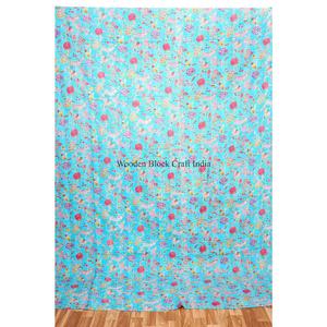 wholesale Handmade Printed Reversible Vintage Eco-Friendly All-Season <b>Double</b> Size Organic 100% Cotton Kantha Spread Printing - Product Image 1