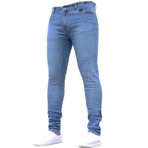 Pantalones Vaqueros de Mezclilla para Hombre de Alta Calidad, Corte Ajustado, Súper Algodón/Spandex, Diseño Personalizado, Estilo Casual a la Moda, Precio Económico - Product Image 1