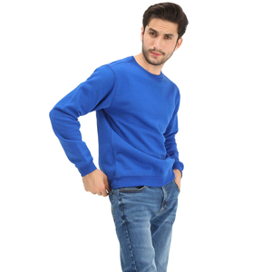 Men's Thick <b>Pullover</b> <b>Jumpers</b> O Neck Long Sleeves Sweatshirt Embroidery Logo Winter Fleece Designer Solid Pattern 100% Cotton - Product Image 2