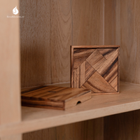 Tangram de Madera, Rompecabezas Creativo de Formas para Niños y Adultos, Nivel de Habilidad Principiante y Avanzado, Hecho en Tailandia, Marca SiamMandalay