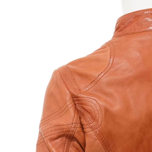 Veste en cuir pour femme sur mesure, style motard, en cuir véritable, coupe ajustée, doublure en coton respirant, vente en gros - Product Image 2