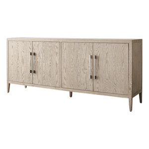 Aparador Moderno Minimalista de Madera de Teca Sólida con Diseño de Cuatro Puertas, Aparador Buffet para Comedor de Hotel o Villa - Product Image 3