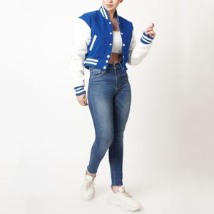 Blouson universitaire personnalisé pour femme, style streetwear, veste bomber d'hiver pour les fournisseurs de vêtements de mode - Product Image 5