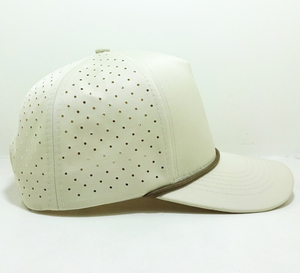 OEM Broderie Personnalisée 5 Panneaux Casquette de Golf Toile Streetwear Fermeture Snapback pour Golf Cyclisme Trous Découpés au Laser Mode Extérieur - Product Image 4