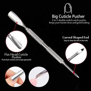 Removedor de Cutículas de Uñas, Empujador de Cutículas de Acero Inoxidable, Herramientas de Manicura y Pedicura, Pelador de Cutículas Metálico - Product Image 2