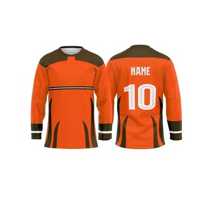 Jersey de Hockey sobre Hielo Negro de Invierno, Manga Larga, 100% Tela Suave, de la Mejor Calidad, Precio Bajo, Venta Directa de Fábrica - Product Image 6