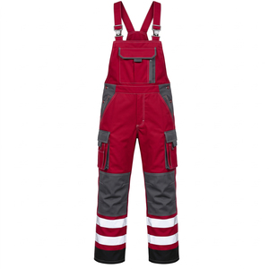 Waterproof Breathable Hi Vis Rain Dungarees High Visibility <b>Bib</b> Pants Heavy Duty Hi Vis <b>Bib</b> And Brace For Industrial Use - Product Image 1