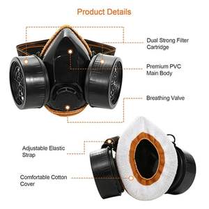 Gafas DE SEGURIDAD Filtros Respirador Máscara para el polvo Producto de protección esencial - Product Image 4