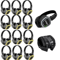 Casque de disco silencieux UHF 3 canaux en gros direct usine, affichage numérique de la batterie, écouteurs OEM RF890 pour le yoga et le fitness