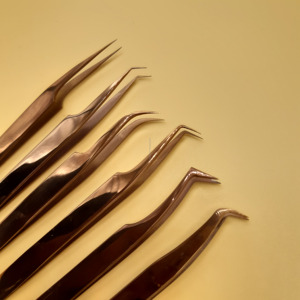 Customized OEM Private Label Stainless Steel Curved Tip Eyebrow Tweezers Precision Beauty <b>Tool</b> for Cosmetic Use Pakistan Model - Product Image 4