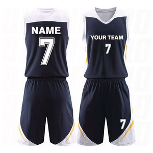 ชุดบาสเก็ตบอลแบบซับลิเมชั่น ระบายอากาศได้ดี แห้งเร็ว เสื้อเจอร์ซีย์และกางเกงขาสั้น สีน้ำเงินแซฟไฟร์ ขายส่ง รับสกรีนโลโก้ ชุดยูนิฟอร์มบาสเก็ตบอล - Product Image 1
