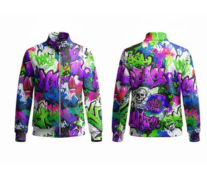 Veste zippée en polyester sublimé de qualité supérieure pour la course et le fitness, chaude, respirante et à séchage rapide |   Tailles Hommes Femmes Jeunes - Product Image 4