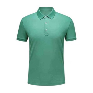 Polo homme vert uni à manches courtes, style décontracté, coupe classique, boutons sur le devant - Product Image 1