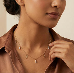 Pendentif en diamant naturel de 0,14 ct, certifié IGI, taille brillant rond H-I, clarté VS-SI, diamant extraits de la terre, collier solitaire en or, bijoux - Product Image 1