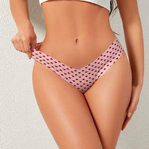 Tangas de Algodón de Alta Calidad para Mujer, Transpirables, de Cintura Media, Estilo Bikini, Sexy, Lisas, Tejidas - Product Image 1