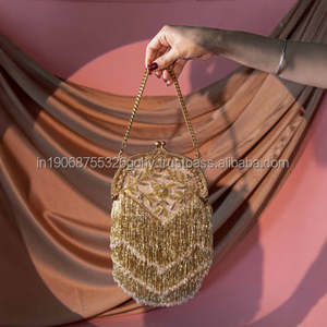 Vintage Bridal Potli Clutch Velvet Embroidered Flowers Mini Hand Purse Wedding Party Shoulder Bag Customizable - Product Image 5