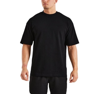 Camiseta Oversize de Algodón Pesado 260GSM para Hombre, Hombros Caídos, Ajuste Holgado, Estilo Urbano Unisex, Casual, Color Liso - Product Image 1