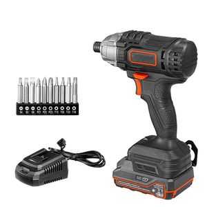 Kit Avvitatore a Impulsi Elettrico Senza Fili con Motore Potente da 20V, Velocità Massima 2800 RPM, Caricabatterie e Attacco da 1/4 di Pollice - Product Image 1