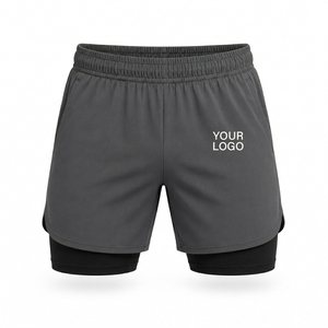 Nouveauté Shorts de sport à double couche pour hommes pour la course à pied, le basketball, la remise en forme, respirants, shorts de sport 2 en 1 - Product Image 1