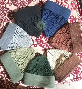 Gorro Islámico Hecho a Mano, 100% Algodón, Kufi Hijab para Hombre, Ecológico, Ajustable, Gorra Musulmana de Diseño Étnico, Bangladesh - Product Image 4