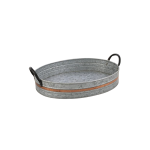 Plateau de service rectangulaire en métal poli avec deux poignées pour la restauration et l'usage domestique, plateau de service artisanal pour les collations - Product Image 3