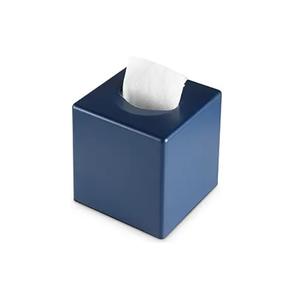 Boîte à mouchoirs décorative de style ferme moderne, forme carrée, blanc vieilli, design en métal rustique pour salle de bain - Product Image 6