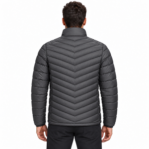 <b>Mens</b> Winter Quilted <b>Jacket</b> Custom Logo Puffer Coat Stand Collar Full Zip Padded Sleeves Zip Pockets Outdoor Casual Travel <b>Jacket</b> - Product Image 6