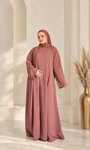 Women Navy Blue Long Sleeve Ankle Length Beaded Turkish V Neck Modest <b>Abaya</b> <b>Dress</b> Polyester Loose Fit Daily Wear Middle East - Product Image 6