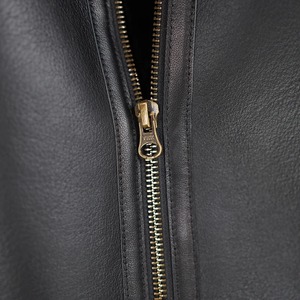 2026 <b>Men</b> Nonwoven <b>Faux</b> <b>Leather</b> Blazer V-Neck Zipper Closure Slim <b>Jacket</b> Anti-UV Eco-Friendly Breathable Quick Dry Elegant Casual - Product Image 5
