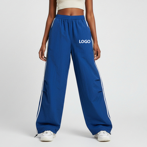 Pantalones Deportivos de Forro Polar con Cordón Ajustable en la Cintura, Estilo Casual para Invierno 2026, Transpirables, de Color Sólido - Product Image 3