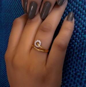 Anillo de Compromiso con Circonita Cúbica en Forma de Amanecer, Diseño Moderno, Chapado en Plata de Ley 925, Regalo de Aniversario y Fiesta para Mujer - Product Image 2