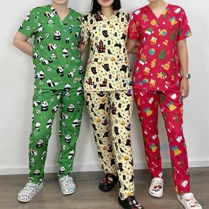 ชุดยูนิฟอร์มแพทย์ผ่าตัดแบบระบายอากาศได้ดี เสื้อแขนสั้น กางเกงจ็อกเกอร์ ผลิตจากผ้าทอ สำหรับบุรุษ/สตรี - Product Image 3