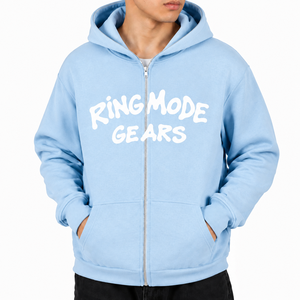 Sweat à capuche zippé surdimensionné pour homme en molleton épais, style streetwear, avec logo personnalisé, vente en gros - Product Image 1