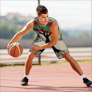 ชุดยูนิฟอร์มบาสเก็ตบอลผ้าโพลีเอสเตอร์ 100% ระบายอากาศได้ดี สำหรับฝึกซ้อมกีฬาแบบ unisex สำหรับผู้ชายไซส์ใหญ่ - Product Image 6