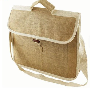 Bolsa de Mensajero para Portátil de Yute Natural con Logotipo Personalizado, Maletín para Portátil de Oficina Ecológico y Duradero - Product Image 4