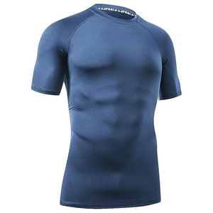 High Quality Men Rash Guard <b>Compression</b> T <b>Shirt</b> Short Sleeve Swim <b>Shirt</b> UV Protection Custom Logo OEM - Product Image 2