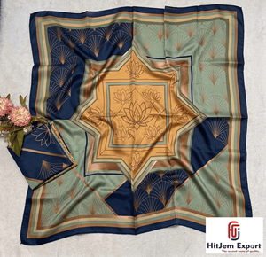Écharpe en satin tendance, tissu imprimé sur mesure, fabricant OEM ODM avec logo de marque privée pour la promotion de la marque - Product Image 1