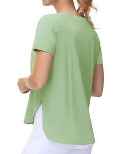 Camiseta Lisa para Mujer, Corte Regular, Suave, 100% Algodón, Informal, Básica, para Primavera, Ecológica, Hecha en Pakistán, Servicio OEM - Product Image 2