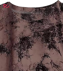 T-shirt personnalisé à imprimé tie-dye pour femmes, t-shirts courts de qualité supérieure, manches courtes, crop tops - Product Image 5