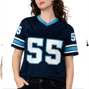 Maillot de football américain sublimé personnalisé, impression sur maillot de football personnalisé, t-shirt d'équipe de football rétro 100% polyester unisexe OEM - Product Image 2
