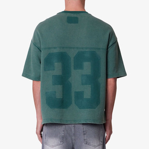 T-shirts pour hommes, coupe ample, col rond, respirants, séchage rapide, écologiques, 180g polyester/coton, grande taille, streetwear - Product Image 4
