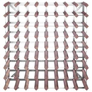 ชั้นวางไวน์ 72 ขวด ทำจากไม้สนสีน้ำตาล - Product Image 4