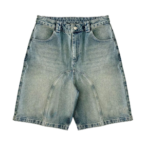 Shorts en jean pour hommes d'inspiration rétro, adaptés au streetwear et aux tenues décontractées - Product Image 5