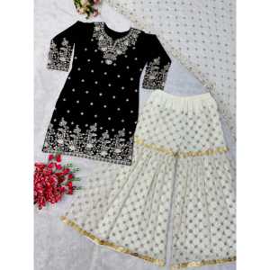 Top de fiesta para mujer de diseñador Plazzo Dupatta Set - Product Image 2