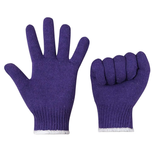 Gants en coton violet, longueur poignet, style uni, pour garder au chaud, usage quotidien, hiver, gants de protection en coton naturel, doux et réutilisables - Product Image 4