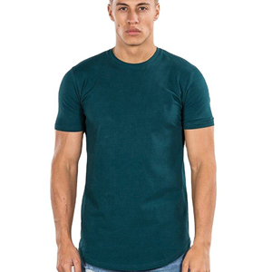 เสื้อยืดคอกลมแขนสั้นสีพื้นสำหรับผู้ชาย ทรงปกติ สวมใส่สบาย ผลิตจากผ้าถักโพลีเอสเตอร์ 100% ป้องกันการหดตัว แห้งเร็ว - Product Image 1