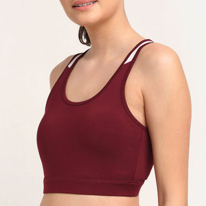 เสื้อชั้นในกีฬาสำหรับผู้หญิง แบบซัพพอร์ตสูง สายไขว้ แห้งเร็ว สวมใส่สบาย ระบายอากาศได้ดี เหมาะสำหรับออกกำลังกาย ฟิตเนส โยคะ - Product Image 2