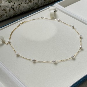 Collar de Perlas de Agua Dulce Naturales de Zhuji, 6-7 mm, Sin Núcleo, Casi Redondas, con Fuerte Brillo y Ligeras Imperfecciones, Cadena para Clavícula - Product Image 2
