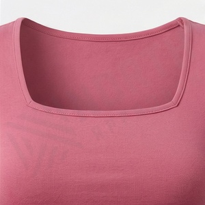 เสื้อครอปท็อปผ้าฝ้ายสีตามสั่งสำหรับผู้หญิง ทรงเข้ารูป ระบายอากาศได้ดี เหมาะสำหรับโยคะ สตรีทแวร์ ฟิตเนส ออกกำลังกาย เสื้อยืดแอคทีฟแวร์ - Product Image 4