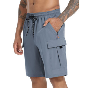 Shorts cargo pour hommes les plus vendus, taille haute élastique, matière en mélange de polyester, respirant et léger - Product Image 1